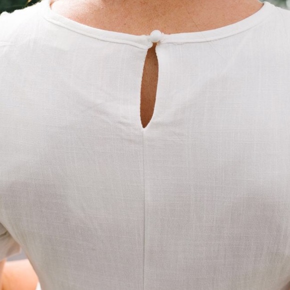 Ivory Embroidered Dress - Picture 4 of 6